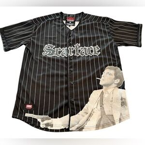 Reason x Scarface Tony Montana Black & White Baseball Jersey Men’s Medium